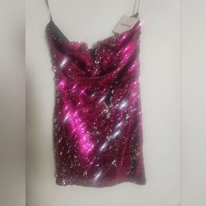 Sparkling Pink Sequin Dress